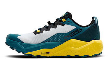 Image of Brooks Caldera 8 Trailrunning Shoes - Mens, Bit of Blue/Quince/Celestial, 9.0 US/Medium, 1104401D131.090