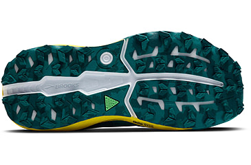 Image of Brooks Caldera 8 Trailrunning Shoes - Mens, Bit of Blue/Quince/Celestial, 9.0 US/Medium, 1104401D131.090