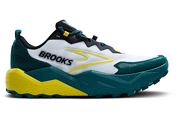 Image of Brooks Caldera 8 Trailrunning Shoes - Mens, Bit of Blue/Quince/Celestial, 9.0 US/Medium, 1104401D131.090