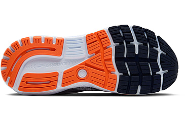 Image of Brooks Ghost 16 Road Running Shoes - Mens, White/Peacoat/Orange, 11.5 US/Medium, 1104181D130.115