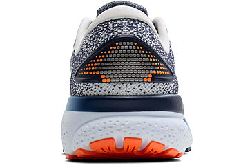 Image of Brooks Ghost 16 Road Running Shoes - Mens, White/Peacoat/Orange, 11.5 US/Medium, 1104181D130.115