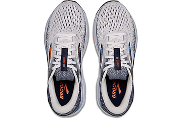 Image of Brooks Ghost 16 Road Running Shoes - Mens, White/Peacoat/Orange, 11.5 US/Medium, 1104181D130.115