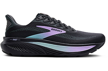 Image of Brooks Ghost 17 Road Running Shoes - Womens, Grey/Clearwater/Purple, 6.5, 1B, 1204311B081.065