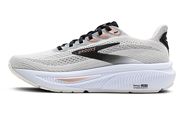 Image of Brooks Ghost 17 Road Running Shoes - Womens, White/Black/Rose Gold, 9, 1B, 1204311B105.090