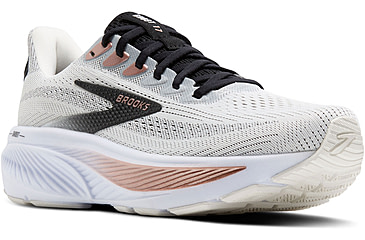 Image of Brooks Ghost 17 Road Running Shoes - Womens, White/Black/Rose Gold, 9, 1B, 1204311B105.090