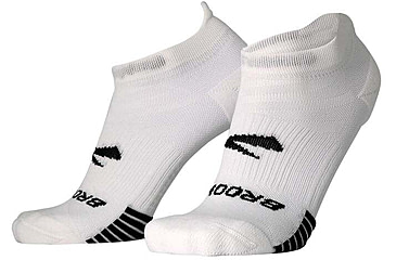 Image of Brooks Ghost Lite No Show 2-Pack Sock, White, L, 280496100.035
