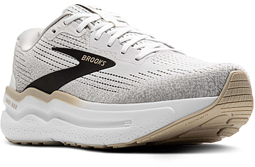 Image of Brooks Ghost Max 2 Road Running Shoes - Mens, White/Pelican/Oyster, 11.0 US/Medium, 1104311D125.110