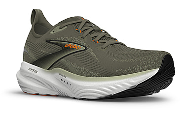 Image of Brooks Glycerin 22 Road Running Shoes - Mens, Dusty Olive/Tea/Orange, 8.5, 1D, 1104451D347.085