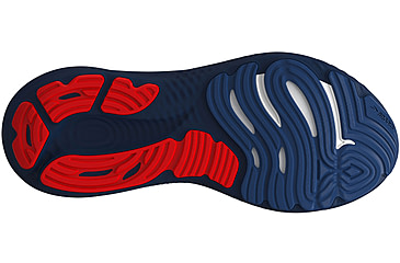 Image of Brooks Glycerin 22 Road Running Shoes - Mens, Gray/Navy Peony/Fiery Red, 9.5, 1D, 1104451D404.095