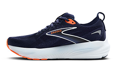 Image of Brooks Glycerin 22 Road Running Shoes - Mens, Peacoat/Blue Ribbon/Orange, 10.0 US/Medium, 1104451D494.100