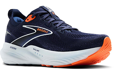 Image of Brooks Glycerin 22 Road Running Shoes - Mens, Peacoat/Blue Ribbon/Orange, 10.0 US/Medium, 1104451D494.100