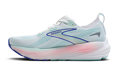 Image of Brooks Glycerin 22 Road Running Shoes - Womens, White/Limpet Shell/Amparo Blue, 10, 1B, 1204341B110.100