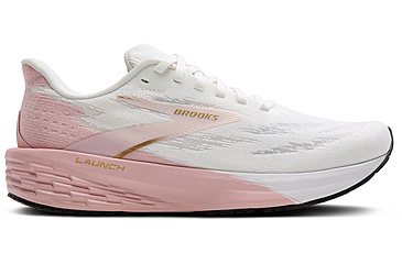 Image of Brooks Launch 11 Road Running Shoes - Womens, White/Gold/Pink, 9, 1B, 1204391B164.090