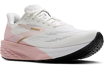 Image of Brooks Launch 11 Road Running Shoes - Womens, White/Gold/Pink, 9, 1B, 1204391B164.090