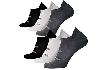 Image of Brooks Run-In No Show 6-Pack Sock, Asphalt/White/Black, M, 280494002.030