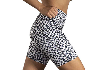 Image of Brooks Spark 8 Short Tight - Womens, Speed Check B/W, Small, 221662004.025
