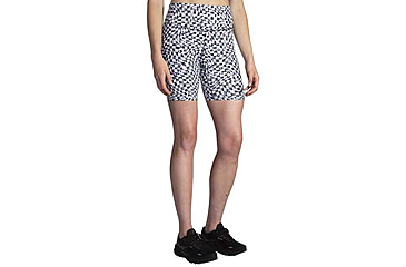 Image of Brooks Spark 8 Short Tight - Womens, Speed Check B/W, Small, 221662004.025
