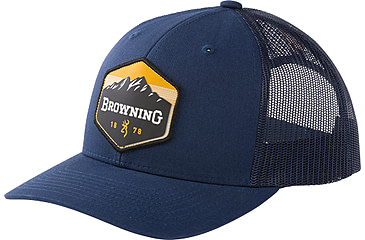 Image of Browning Cap Diamond Creek Patch MTM Snapback, Navy Blue, 308767451