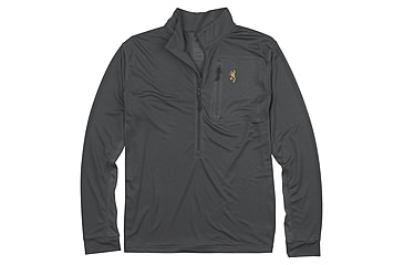 Image of Browning Early Season 3/4 Zip Shirt - Mens, Carbon Gray, Large, 3010567903