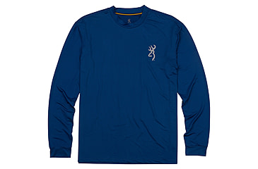Image of Browning Graphic Long Sleeve Sun Shirt - Mens, Navy, XL, 3011789504