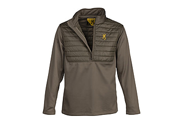 Image of Browning Hybrid 1/4 Zip Baselayer Shirt - Mens, Extra Large, Major Brown, 3010969804