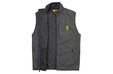 Image of Browning Soft Shell Vest - Mens, Carbon Gray, Large, 3053107903