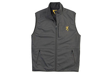 Image of Browning Soft Shell Vest - Mens, Carbon Gray, Large, 3053107903