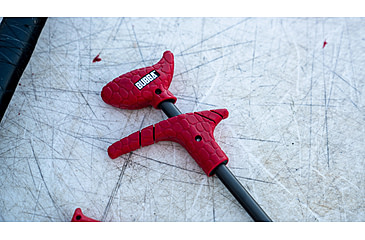 Image of Bubba Blade Fishing Hook Extractor, 6in, Aluminum Hook Extractor, 4.5in, Rubber Handle, Red, Small, 1109761