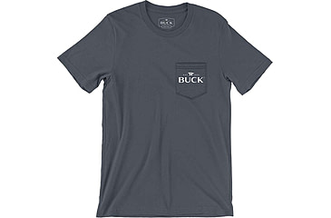 Image of Buck Knives Pocket T-Shirt - Men's, Petrol Blue, Large, Cotton, 13354