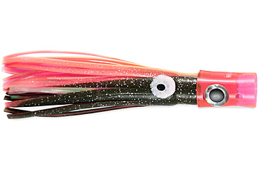 Image of C&amp;H Lures Stubby Bubbler Trolling Lure, 5.5in, Black/Pink/Pearl Skirt, CH-SBB07