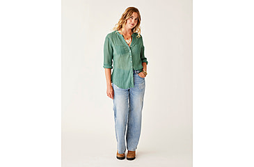 Image of Carve Designs Dylan Gauze Tunic - Womens, Forest Multistripe, Extra Small, TWTC52-339-XS