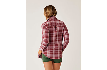 Image of Carve Designs Fairbanks Supersoft Shirt - Womens, Brick Plaid, Extra Small, TKSS70-633-XS