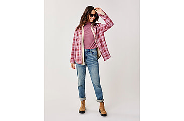 Image of Carve Designs Fairbanks Supersoft Shirt - Womens, Brick Plaid, Extra Small, TKSS70-633-XS