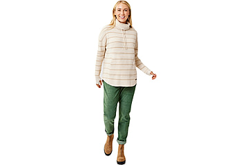 Image of Carve Designs Rockvale Sweater - Womens, Birch Mini Stripe, Small, SWRV44-285-SM