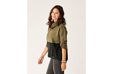 Image of Carve Designs Rowayton Colorblock Cowl - Womens, Fir/Black, Extra Small, FLRC20-392-XS