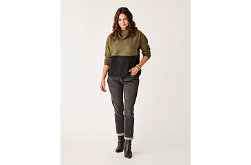 Image of Carve Designs Rowayton Colorblock Cowl - Womens, Fir/Black, Extra Small, FLRC20-392-XS