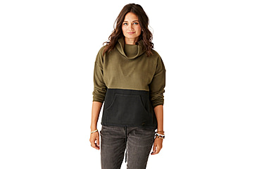 Image of Carve Designs Rowayton Colorblock Cowl - Womens, Fir/Black, Extra Small, FLRC20-392-XS