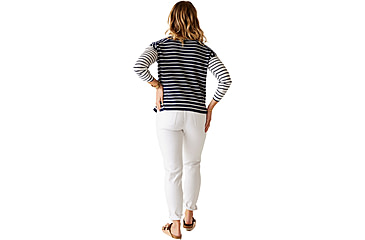 Image of Carve Designs Zella Pullover - Womens, Navy Breton Stripe, Small, SWLW64-502-SM