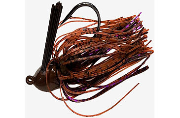 Image of Chompers Skirted Brush Jig 1/2 oz - 2 Pack, Brown/Purple Flash, SBJ12-208