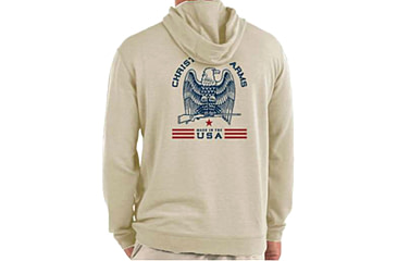 Image of Christensen Arms Classic Eagle Full Zip Hoodie - Mens, Khaki, 3X, 730-CA092-20-00-602-07
