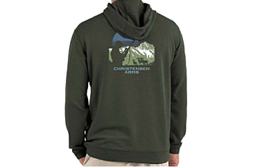Image of Christensen Arms Hunter Silhouette Full Zip Hoodie - Mens, Dark Olive, 4X, 730-CA083-20-00-201-08