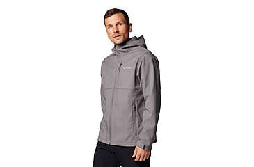 Image of Columbia Ascender II Hooded Softshell Jacket - Mens, City Grey, Large, 2090451023-023-L