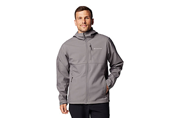Image of Columbia Ascender II Hooded Softshell Jacket - Mens, City Grey, Large, 2090451023-023-L