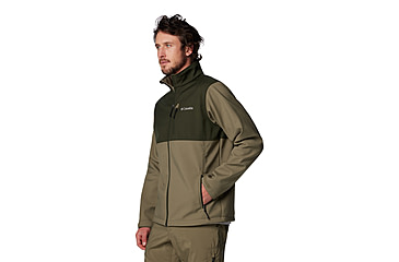 Image of Columbia Ascender Softshell Jacket - Mens, Stone Green/Grey, L, 1556531-398-L