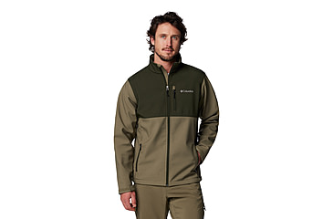 Image of Columbia Ascender Softshell Jacket - Mens, Stone Green/Grey, L, 1556531-398-L