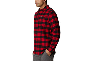 Image of Columbia Cornell Woods Flannel Long Sleeve Shirt - Men's, Mountain Red Buffalo Check, Medium, 1617951615MntnRdBflChckM