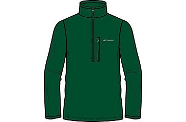Image of Columbia Essential Hike Grid Fleece Half Zip Jacket - Mens, Rain Forest, Medium, 2136801-375-M