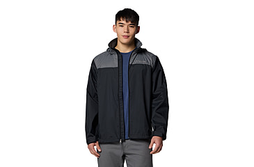 Image of Columbia Glennaker Lake II Rain Jacket - Mens, Black/City Grey, XL, 2089791-012-XL