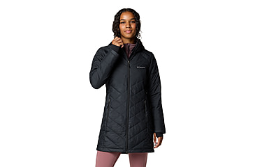 Image of Columbia Heavenly Long Hooded Jacket - Womens, Black, L, 1738161-012-L