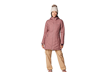 Image of Columbia Heavenly Long Hooded Jacket - Womens, Fig, S, 1738161-609-S